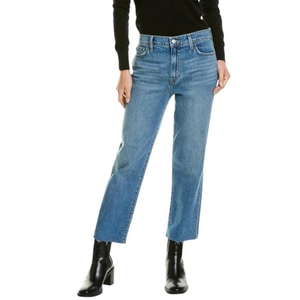 Hudson NOA Jeans 33‎ Women High Rise Straight Crop Raw Hem Medium Wash NWOT